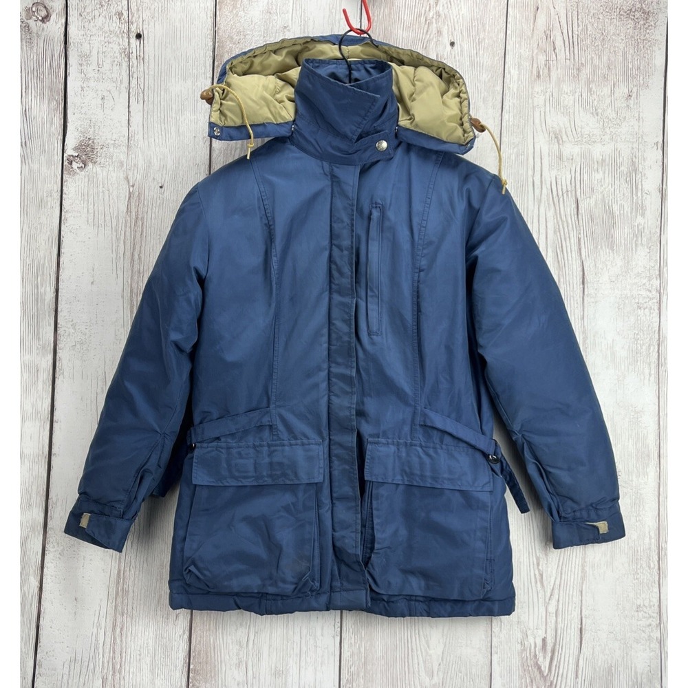 Vintage 1980s Sierra Designs Blue‎ Goose Down Mountain Parka Jacket Kid's Size 6